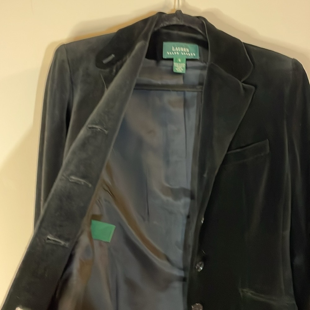 Ralph Lauren LRL Edwardian Tuxedo Black Velvet Blazer - Picture 11 of 13